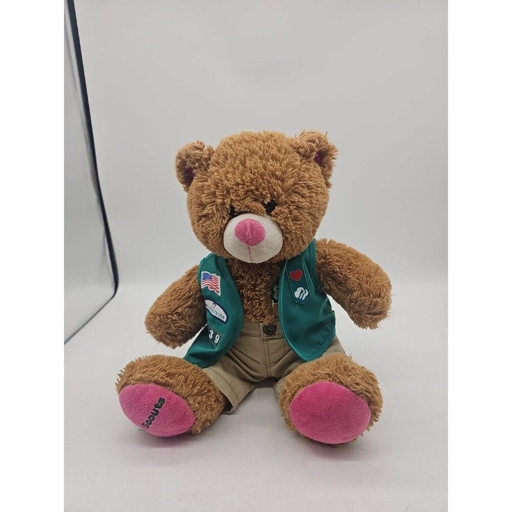 Girl Scout build a bear hundredth anniversary plush‎ bear 15 inches  Smoke Free